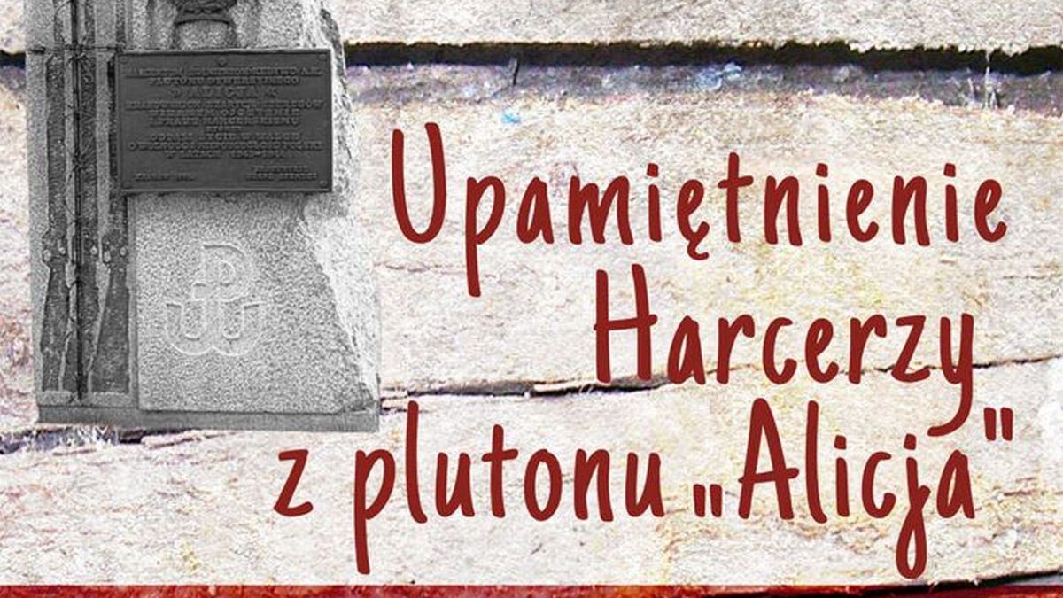 Upamiętnienie harcerzy z plutonu „Alicja”