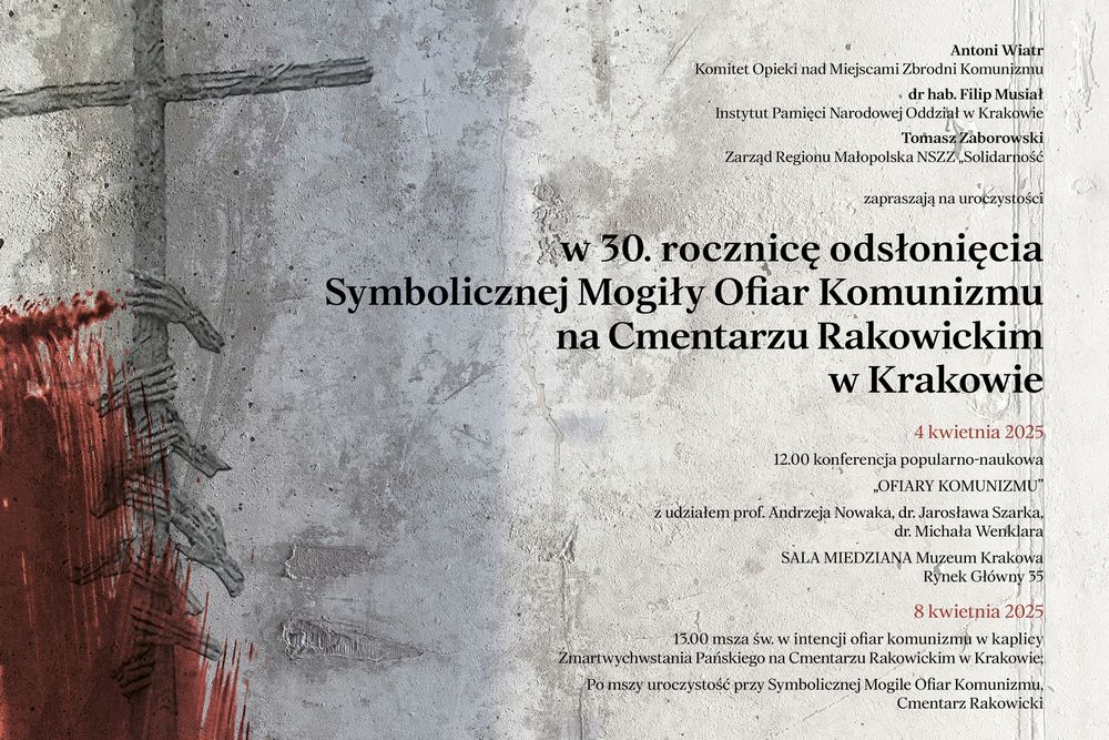 30. rocznica odsłonięcia Symbolicznej Mogiły Ofiar Komunizmu na cmentarzu Rakowickim w Krakowie