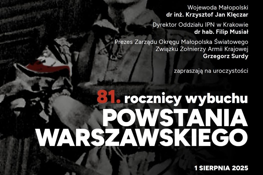 Uroczystości w 81. rocznicę wybuchu powstania warszawskiego – Kraków, 1 sierpnia 2025