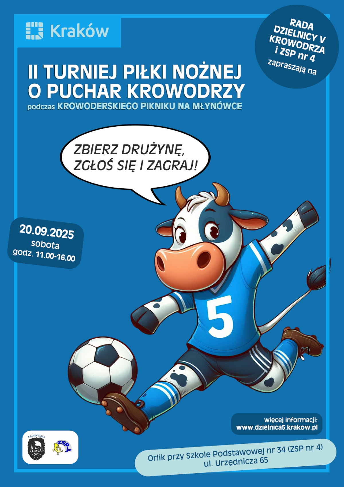 Krowoderski Piknik na Młynówce - plakat - turniej