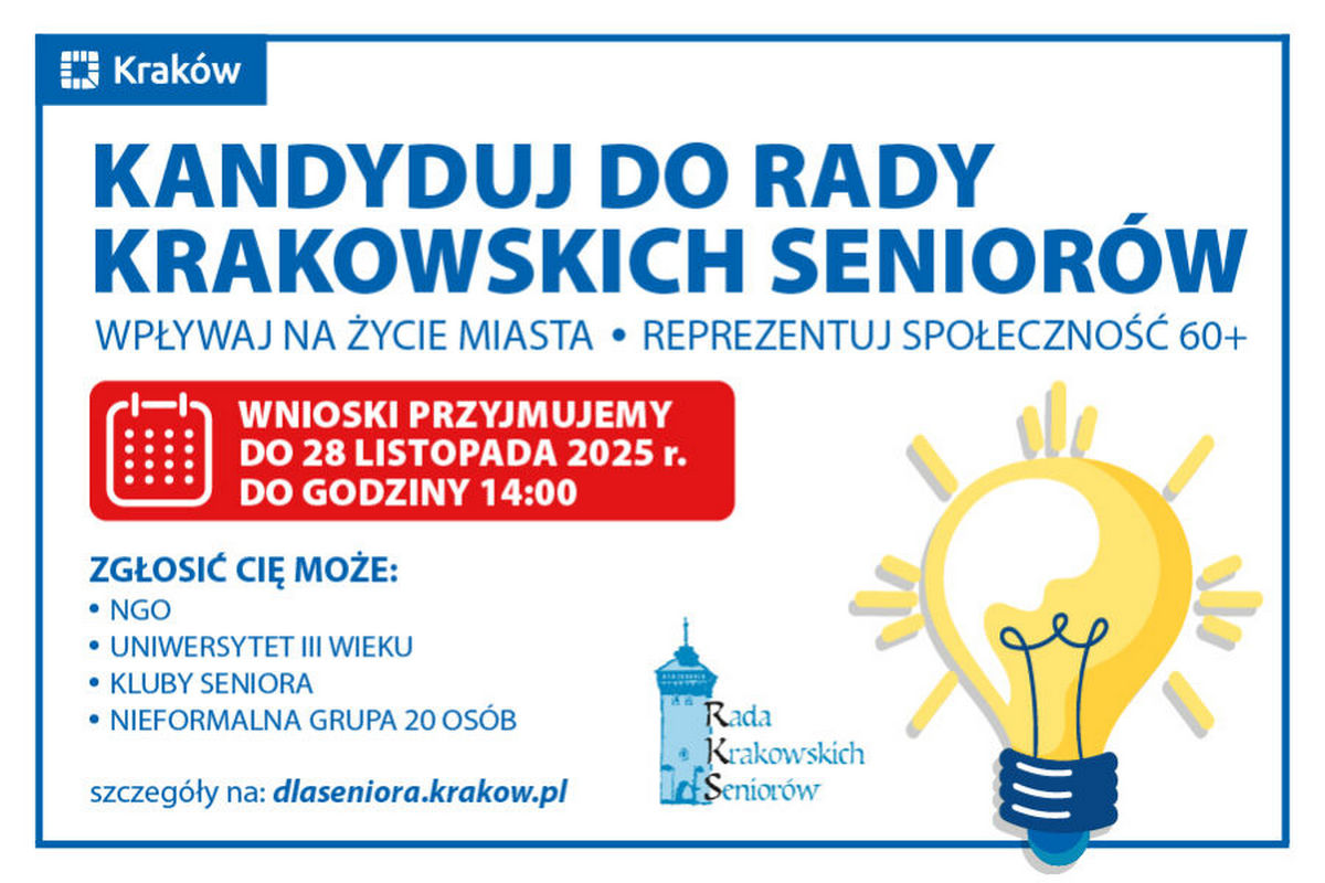 Dołącz do Rady Krakowskich Seniorów V kadencji