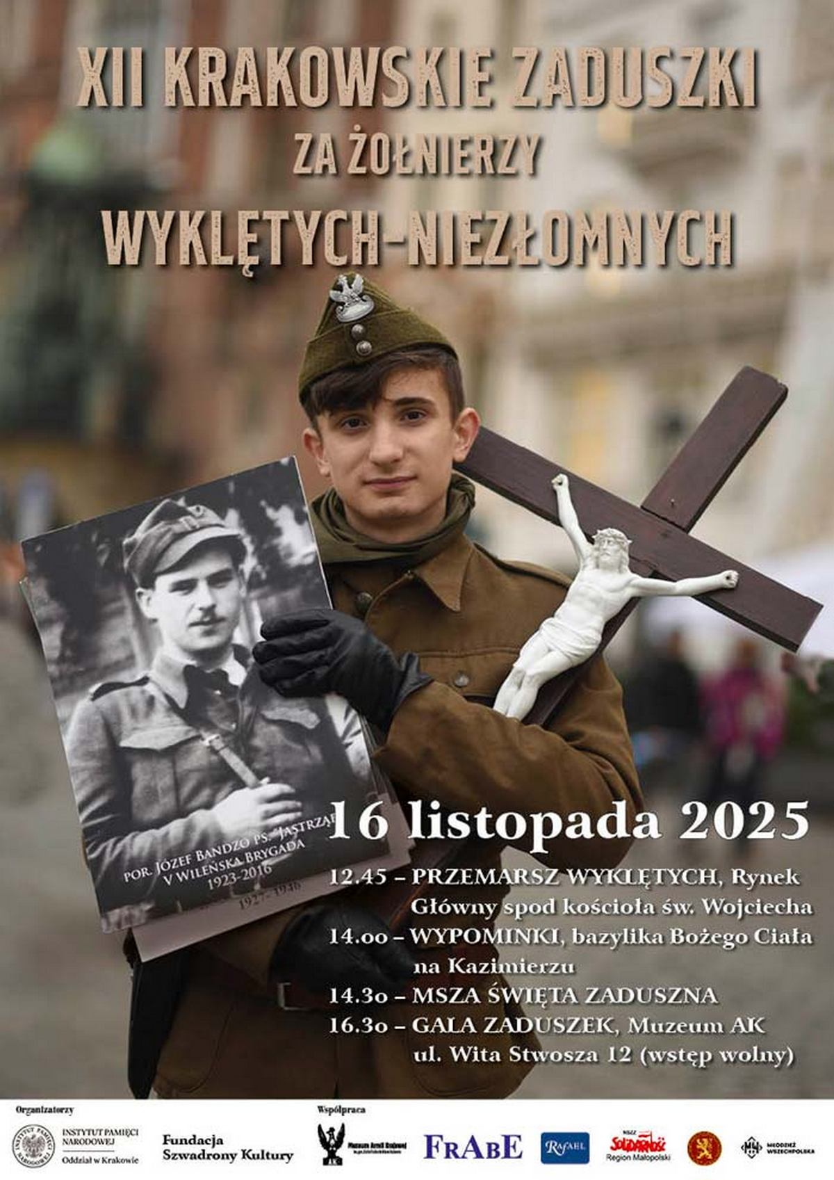 Plakat - XII Krakowskie Zaduszki za Żołnierzy Wyklętych-Niezłomnych