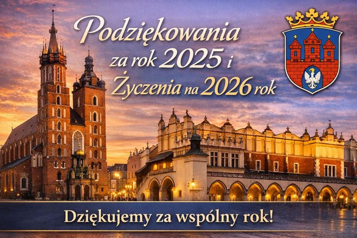 baner: Podziękowanie za Rok 2025 i Życzenia Noworoczne na 2026 Rok