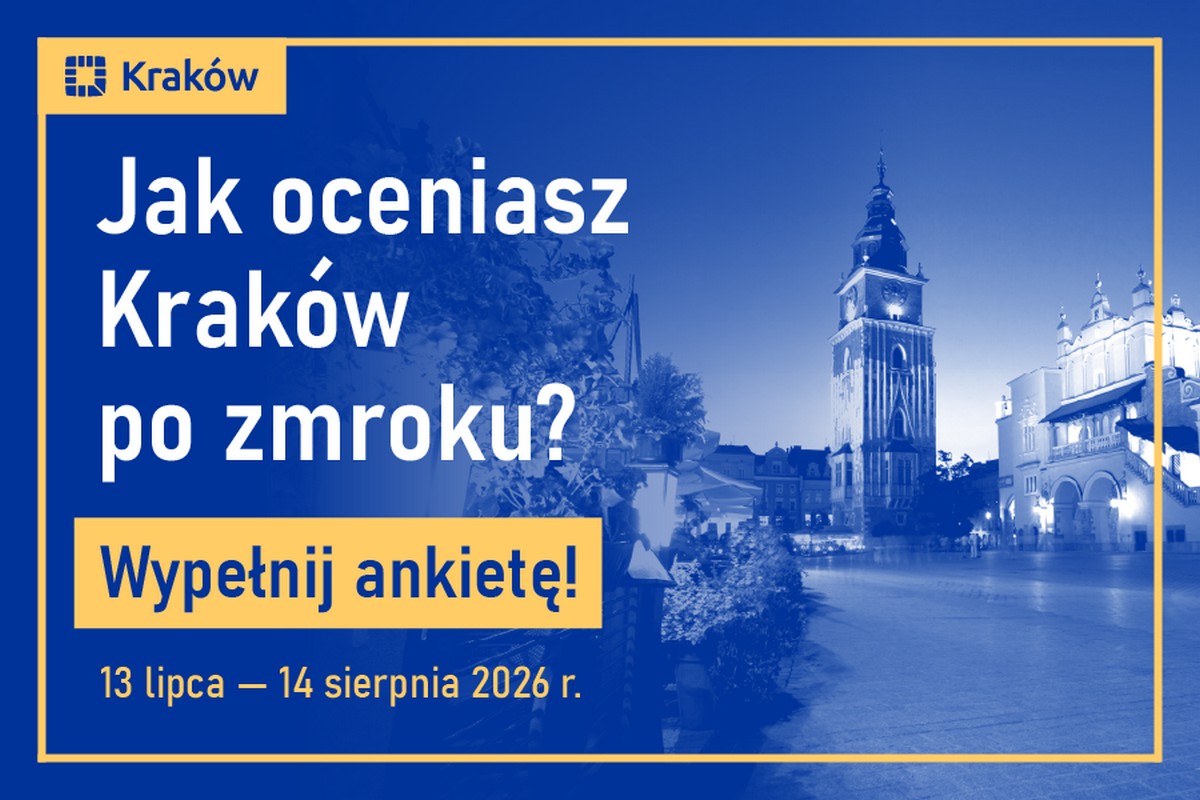 Baner: Wielkie badanie Krakowa po zmroku – weź udział w ankiecie