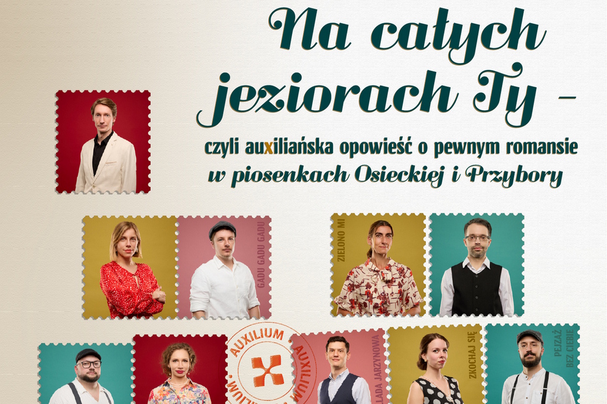 wycinek plakatu: „Na całych jeziorach – Ty” – muzyczna opowieść o niezwykłym romansie